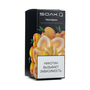 МК Упаковка картриджей Soak Q Нектарин 4,8 мл 2% (В упаковке 1 шт)