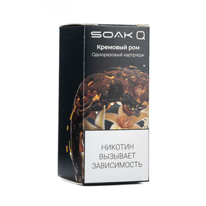 Упаковка сменных картриджей Soak Q Кремовый ром 4,8 мл 2% (Предзаправленный картридж) (В упаковке 1 шт)