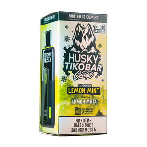 MK Одноразовая Электронная Сигарета TIKOBAR Husky Lemon Mint (Лимон Мята) 12000 Затяжек