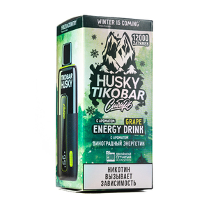 MK Одноразовая Электронная Сигарета TIKOBAR Husky Grape Energy Drink (Виноградный Энергетик) 12000 Затяжек