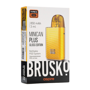 Электронная pod система Brusko Minican Plus Gloss Edition 850 mAh Желтый (Amber)