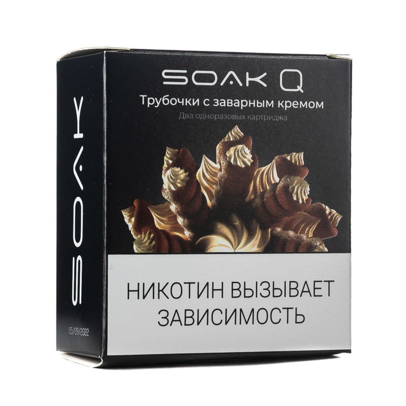 Упаковка сменных картриджей Soak Q Трубочки с заварным кремом 4, 8 мл 2% (Предзаправленный картридж) (В упаковке 2 шт)