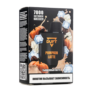 МК Одноразовая электронная сигарета Duft Pumpkin Latte (Тыквенный латте) 7000 затяжек
