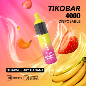 Одноразовая Электронная Сигарета TIKOBAR Strawberry Bonana 4000 Затяжек