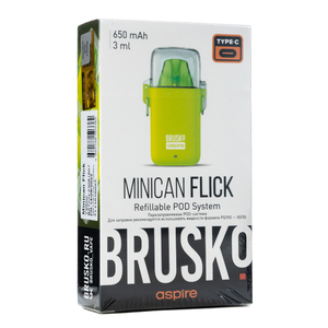 Pod система Brusko minican Flick 650 mAh Желтый