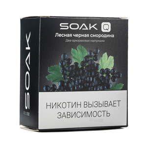 Упаковка картриджей Soak Q Лесная черная смородина 4,8 мл 2% (В упаковке 2 шт)