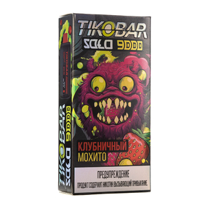MK Одноразовая Электронная Сигарета TIKOBAR Solo Strawberry Mojito (Клубничный Мохито) 9000 Затяжек