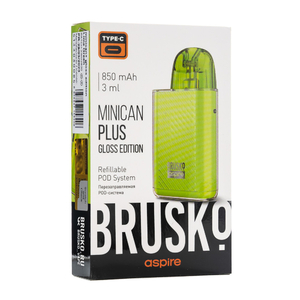Электронная pod система Brusko Minican Plus Gloss Edition 850 mAh Зеленый (Lime green)